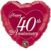 Happy 40th Anniversary Foil 18" Balloon