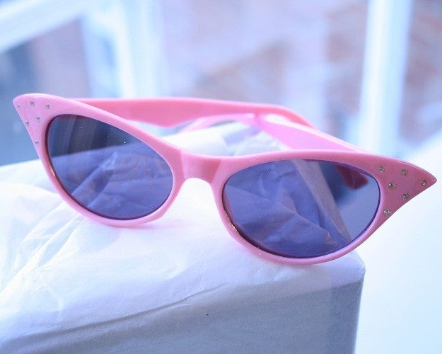 Glasses - Pink 50's Fancy Dress, Grease Theme, Christmas and New Years Eve Parties