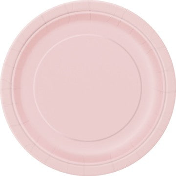 Pale Pink 16 Pack of 9" Paper Plates