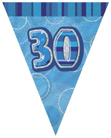 30th Blue Flag Banner
