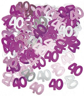 40th Pink Foil Confetti