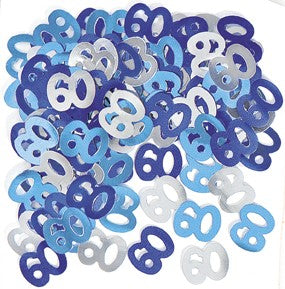 60th Blue Foil Confetti