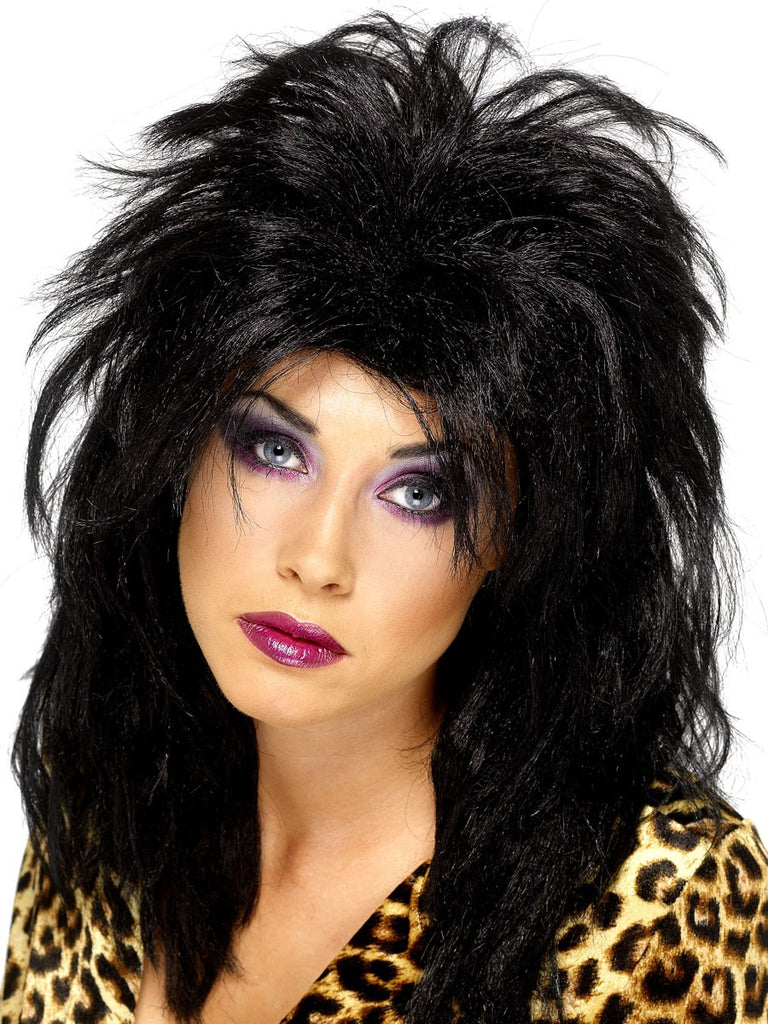Black 80's Popstar Wig