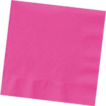 Bright Pink Paper Dinner Napkins, 40cmx40cm (Approx 15x15 inches)