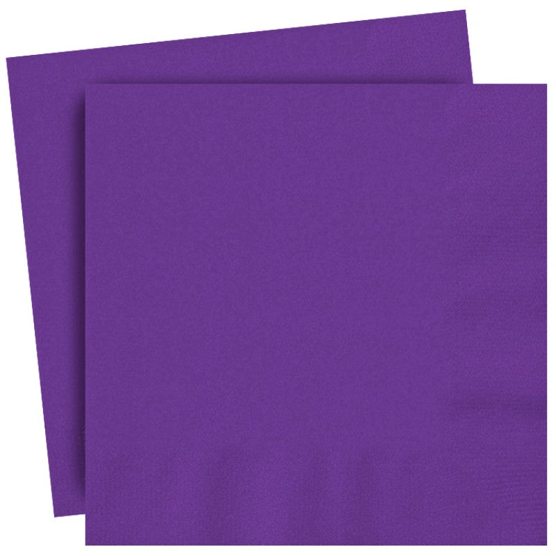 Bright Purple Paper Lunch Napkins, 33cmx33cm (13x13 inches)