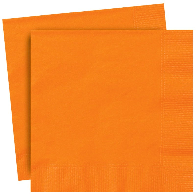 Orange Paper Lunch Napkins 33cmx33cm (13x13 inches)