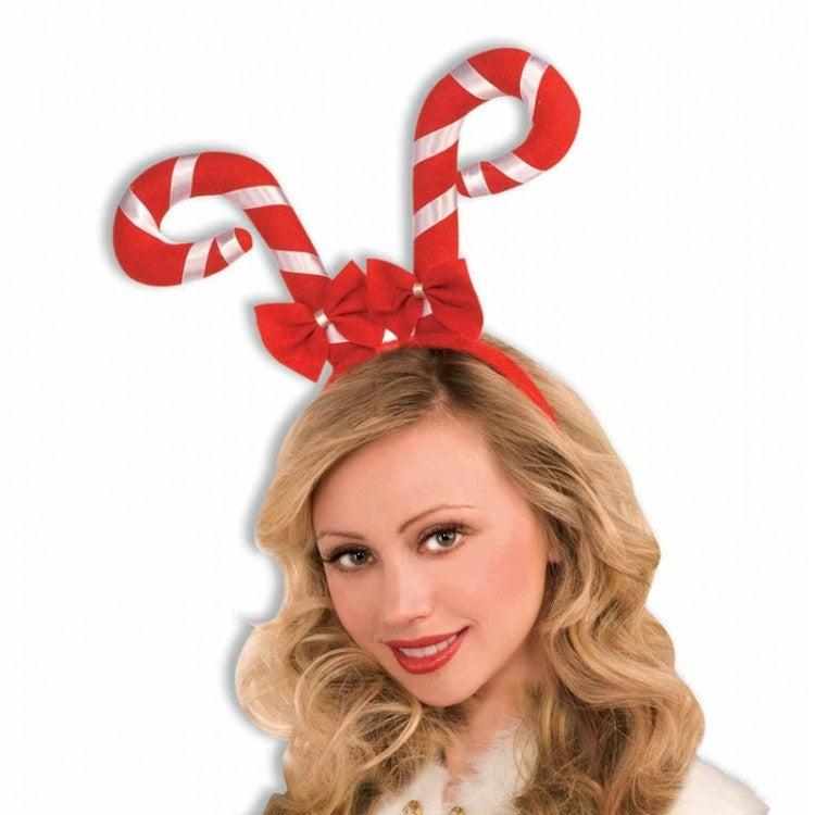 Headware - Candy Cane with Red and White Bows