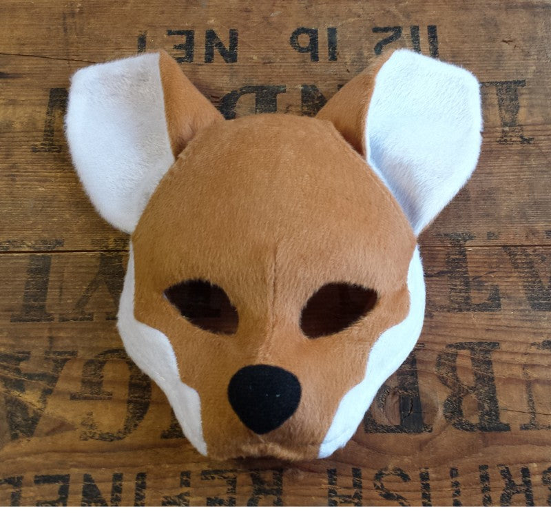 Plush Animal Mask with Sound - Fox