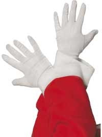 Novelty -  Santa Gloves Men's White
