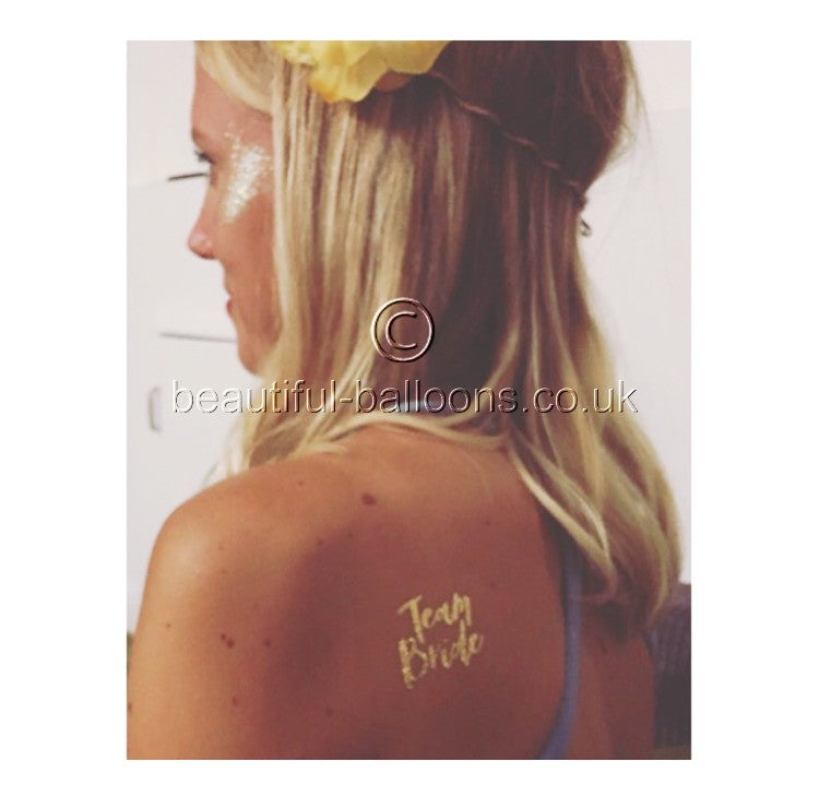 Rose Gold Team Bride Temporary Tattoos