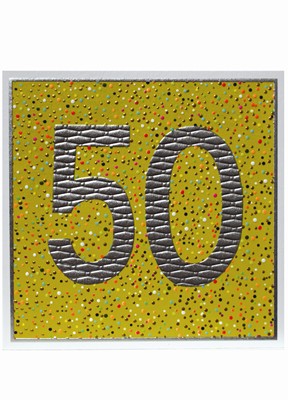 Polka Dot 50th Birthday Card
