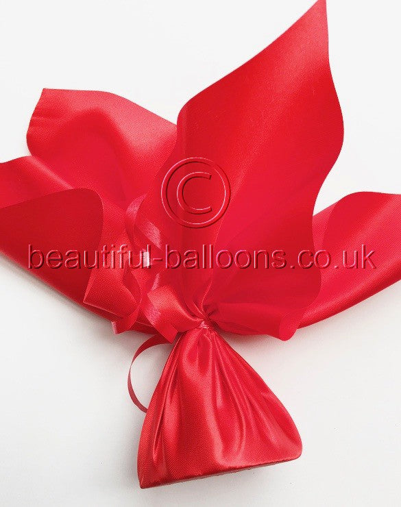 6 Ruby Red Satin Balloon Weights