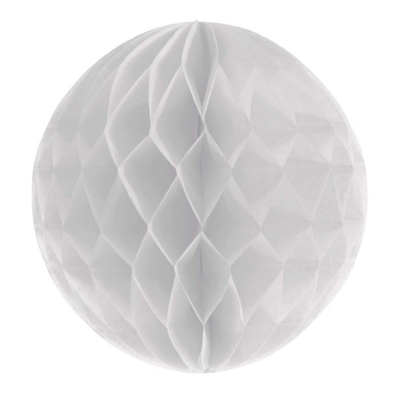 White tissue paper honeycomb ball