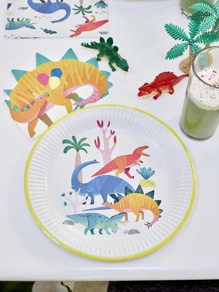 Pack of 8 Dinosaur plates