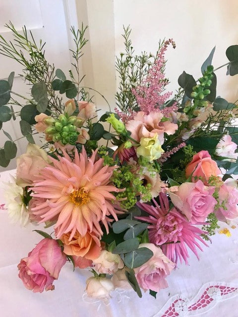 Custom table flower arrangement