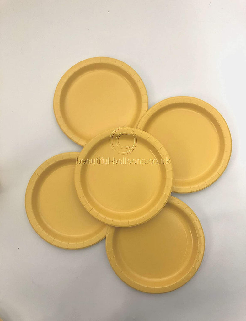 40 x Yellow Paper Party Plates