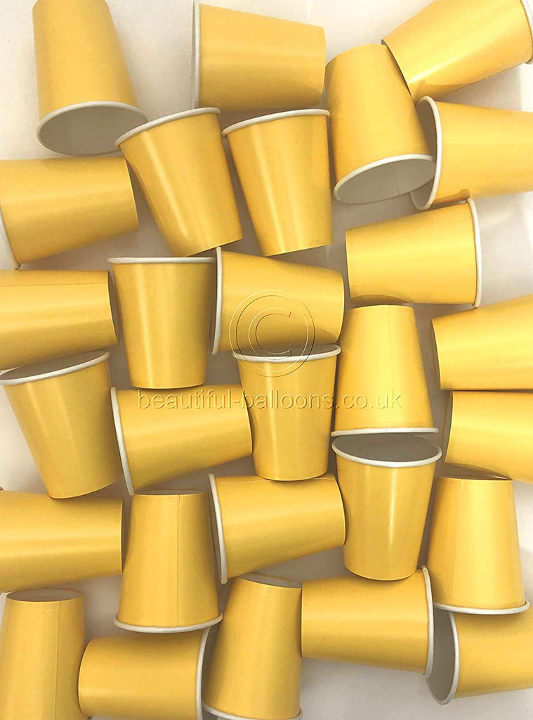 35 x Yellow Paper Party Cups