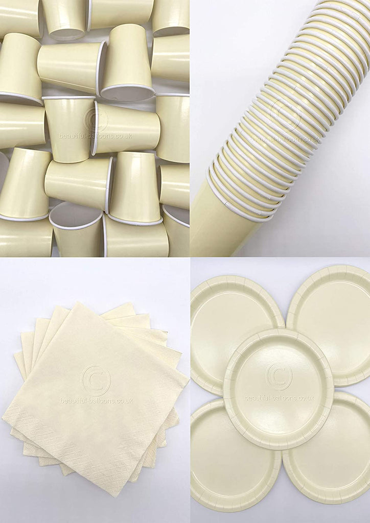 Cream Party Kit - Cups, Napkins and Plates! Complete Kit