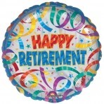 Party Streamers Retirement Foil 18" balloon