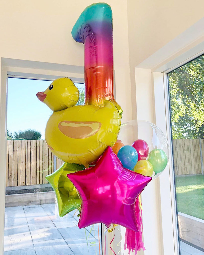 Rainbow Duck Supershape and Bubble Birthday Bunch