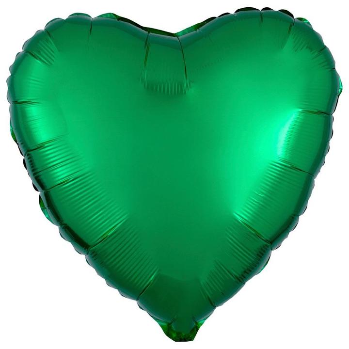 Foil 18" Heart in Forest Green