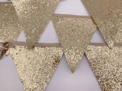 Gold Glitter Bunting 3m