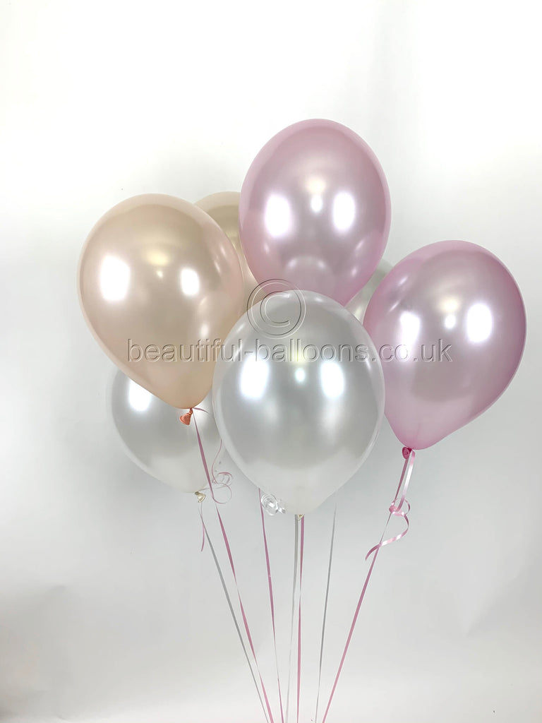 Peach Blossom Range Pearlised, Helium Quality, Latex Balloons UNFILLED