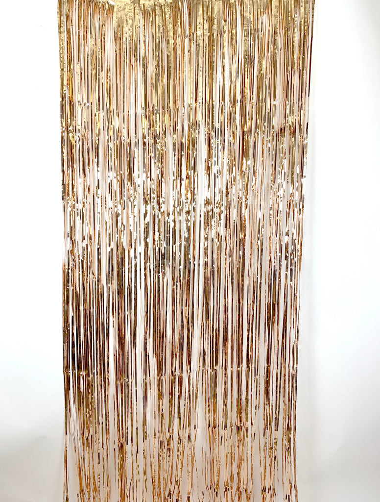 Rose Gold metallic curtain