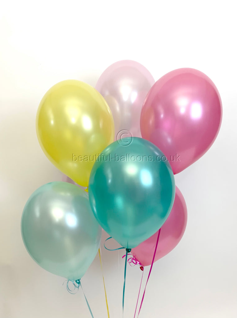 Spring Meadow UNFILLED Pearlised Latex Balloons (Helium Quality) Perfect for Weddings!