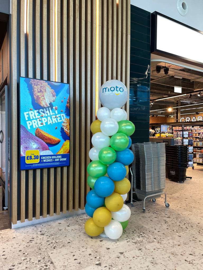 Corporate balloon Columns with logo