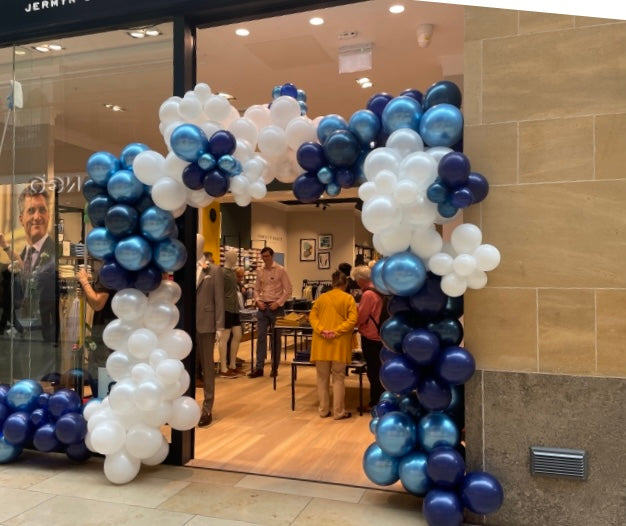 Corporate shop opening bespoke balloon installation.