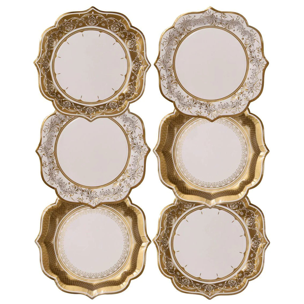 Decorations - Paper Plates Ivory and Gold