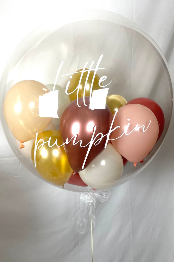 Baby Shower Little Pumpkin bubble balloon