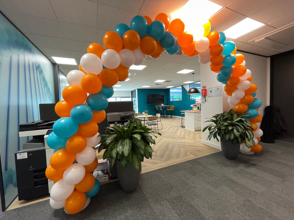 Corporate spiral framed arch-  installed on site