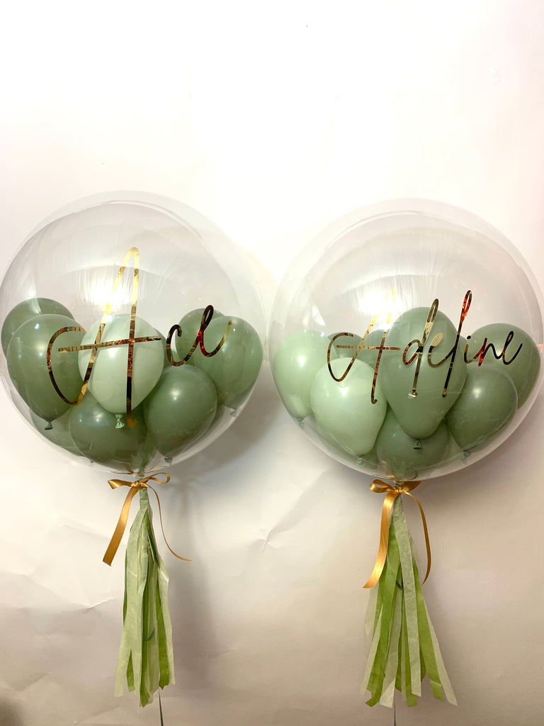 Sage and Eucalyptus personalised bubbles x 2
