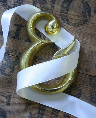 Double Faced White Satin, 25mm