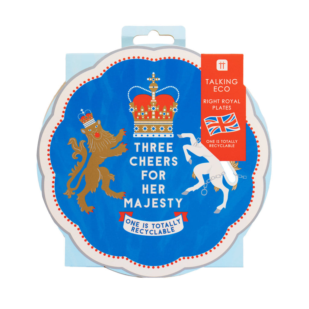Royal Union Jack Jubilee Plates - 12 pack