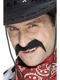 Cowboy Moustache (black or brown)