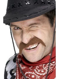 Cowboy Moustache (black or brown)