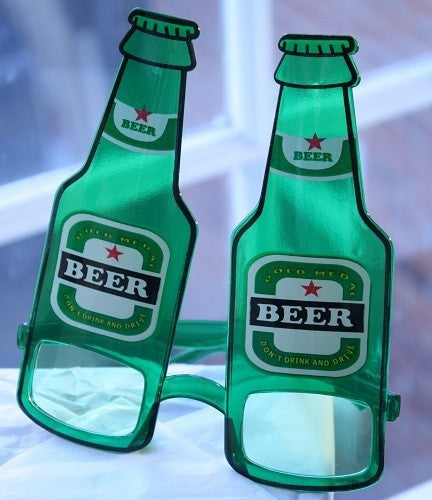 Glasses - Fun, Novelty Beer Bottle Great for New Years Parties!