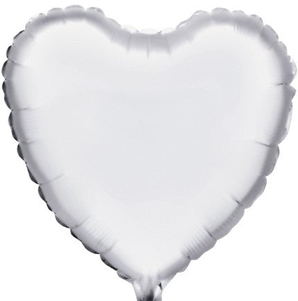 Foil 18" Heart in White