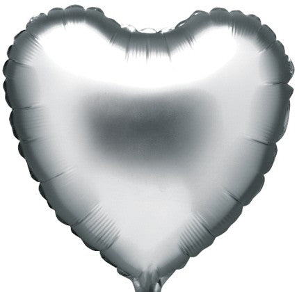 Foil 18 Heart in Silver beautiful balloons