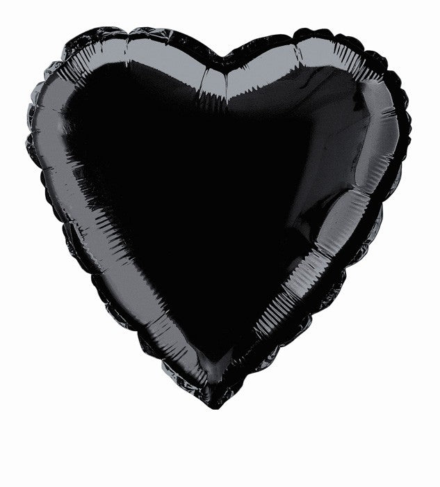 Foil 18" Heart in Black