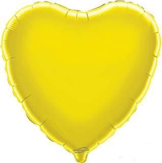 Foil 18" Heart in Yellow