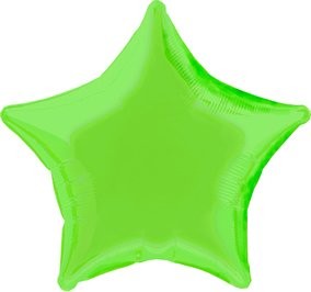 Foil 18" Star in Lime Green