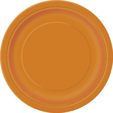 Orange 16 Pack of 9" Paper Plates