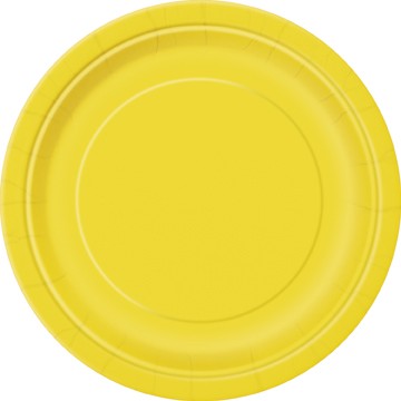 Yellow  16 Pack of 9" Paper Plates
