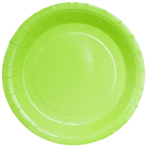 Lime Green 16 Pack of 9" Paper Plates