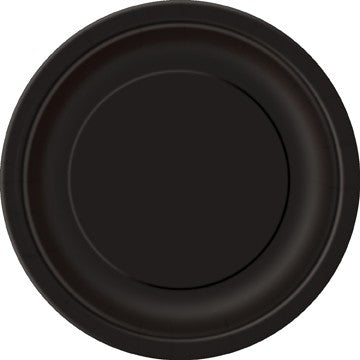 Midnight Black 16 Pack of 9" Paper Plates