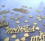 Confetti Just Married Gold
